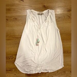 Loft White Sleeveless Top Small